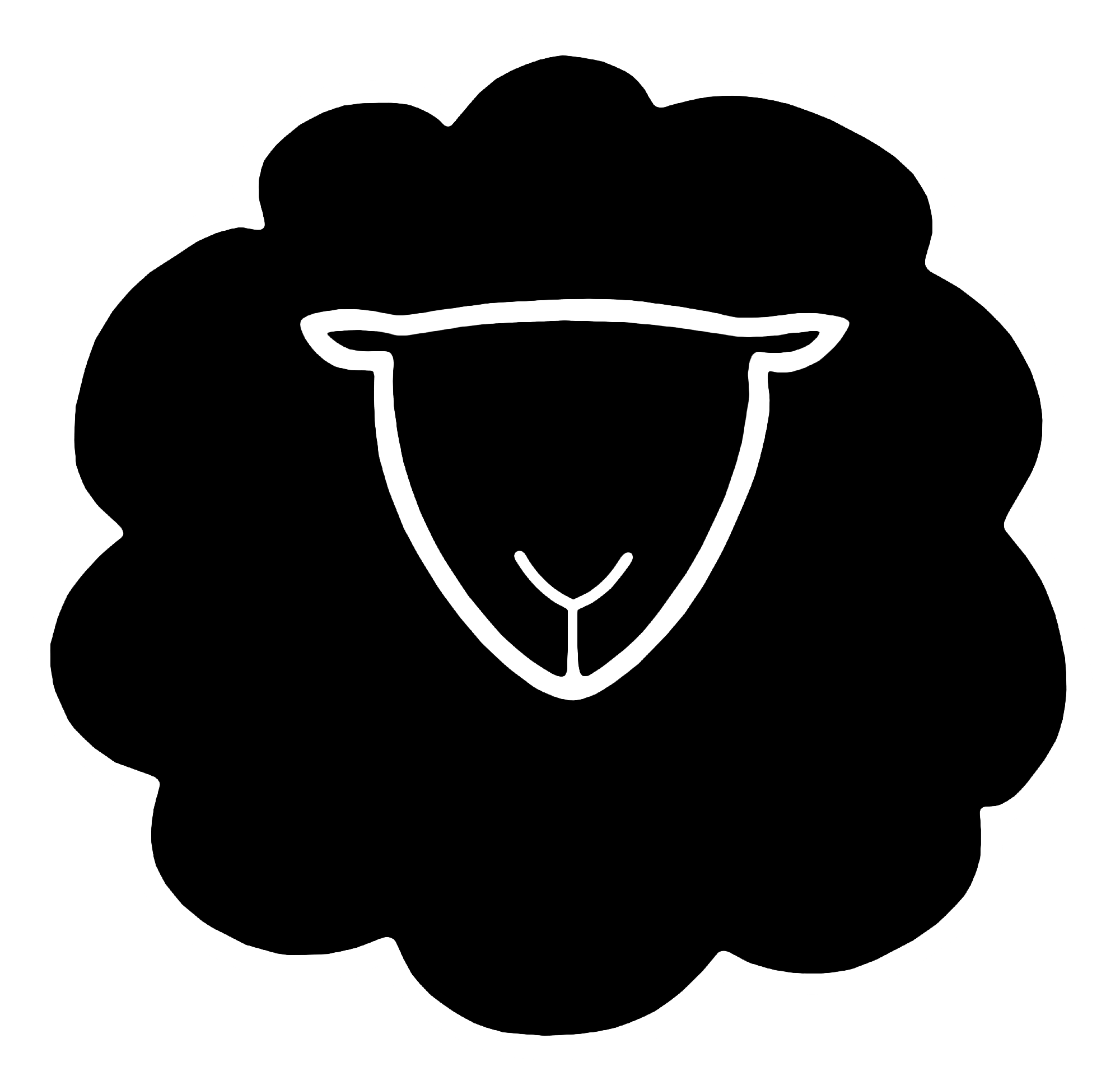 image of a black sheep with a black head